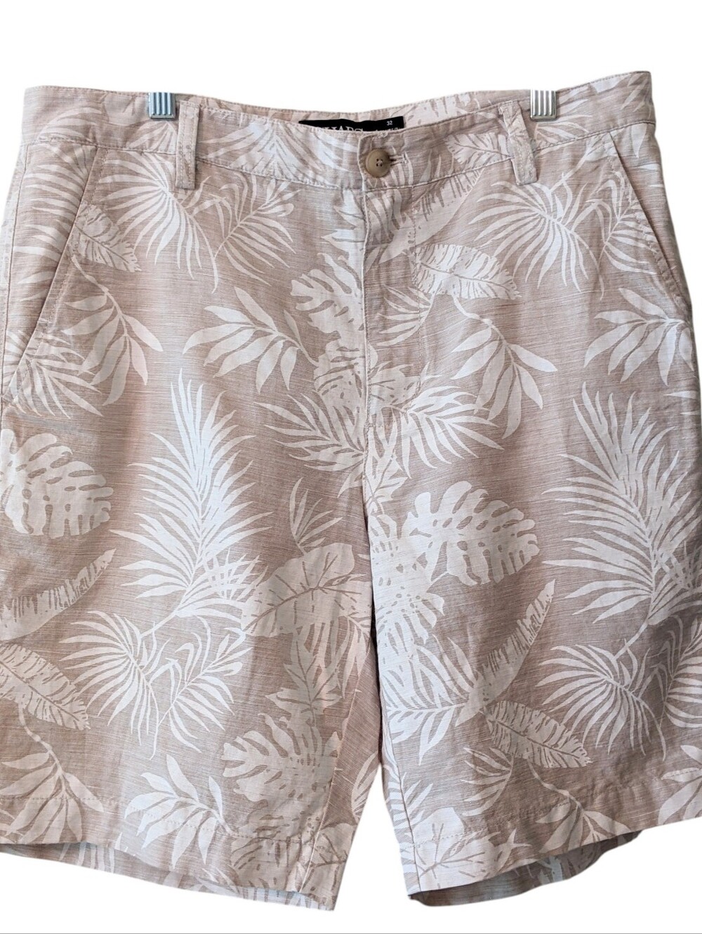 CHAPS Men Linen Blend Summer Beach Shorts